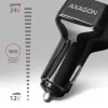AXAGON PWC-PQ38 38W automobilinis pakrovėjas 2 prievadai USB-A+C