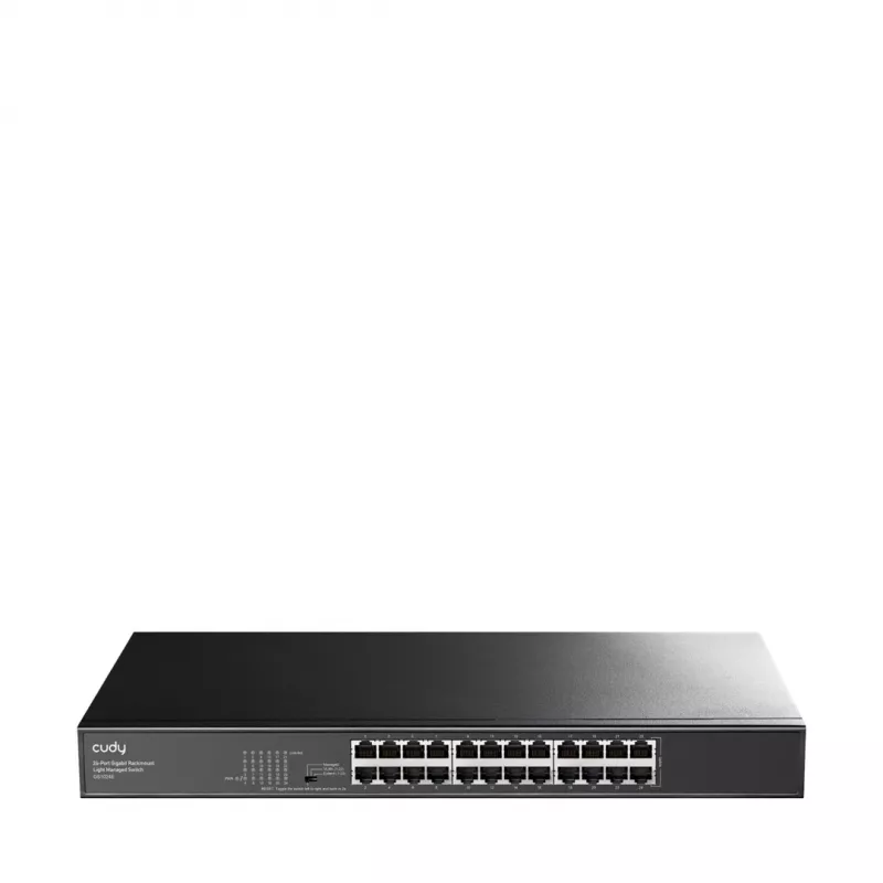Cudy GS1024E tinklo komutatorius valdomas Gigabit Ethernet (10/100/1000) juodas