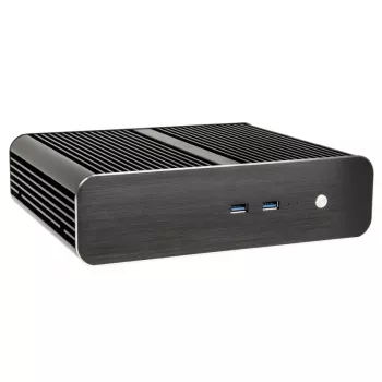 Akasa Euler S ventiliatoriaus neturintis plonas Mini-ITX korpusas, OEM – juodas