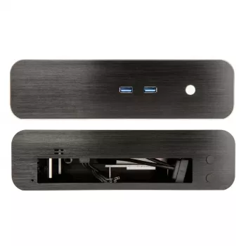 Akasa Euler S ventiliatoriaus neturintis plonas Mini-ITX korpusas, OEM – juodas