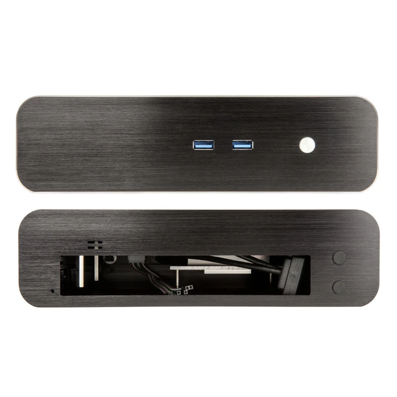 Akasa Euler S ventiliatoriaus neturintis plonas Mini-ITX korpusas, OEM – juodas