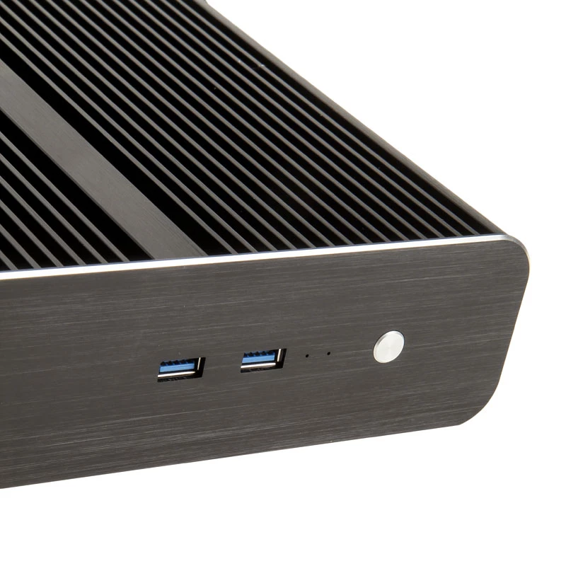 Akasa Euler S ventiliatoriaus neturintis plonas Mini-ITX korpusas, OEM – juodas