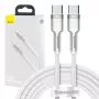 USB-C į USB-C laidas Baseus Cafule, 100 W, 2 m (baltas)