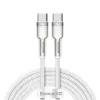 USB-C į USB-C laidas Baseus Cafule, 100 W, 2 m (baltas)
