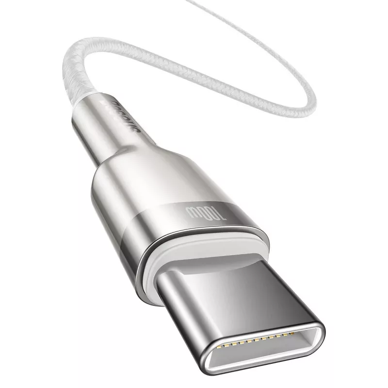 USB-C į USB-C laidas Baseus Cafule, 100 W, 2 m (baltas)