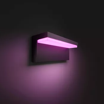 Philips Hue Nyro balta ir vėsi aplinkos sieninė lempa 1000 lm juoda