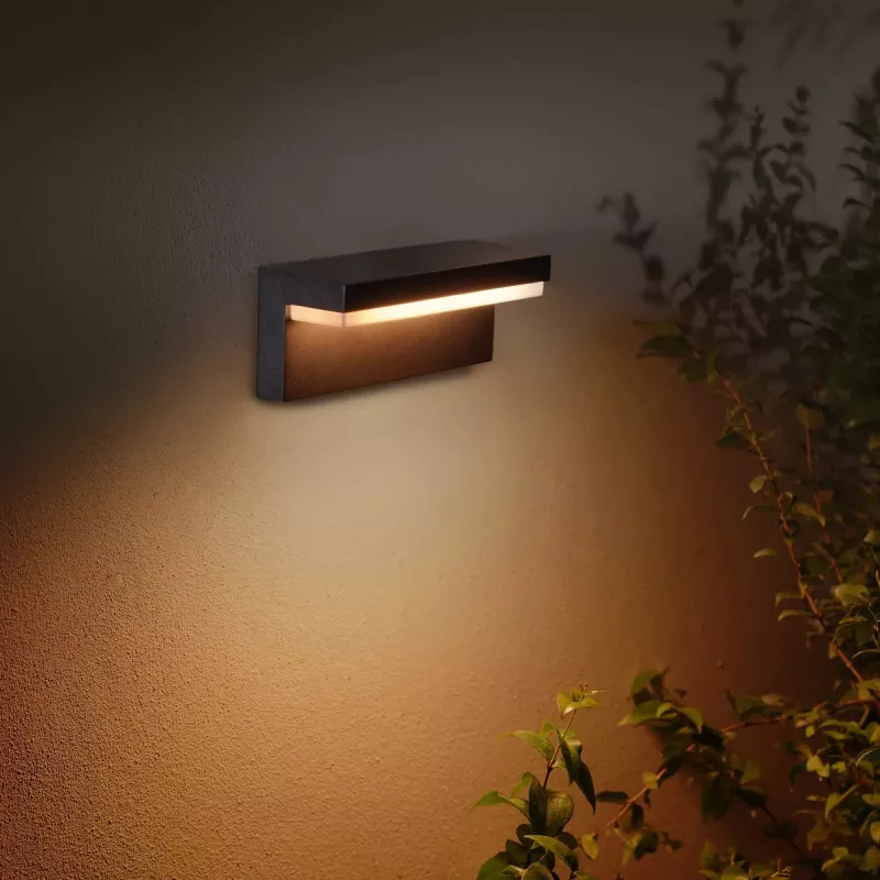 Philips Hue Nyro balta ir vėsi aplinkos sieninė lempa 1000 lm juoda