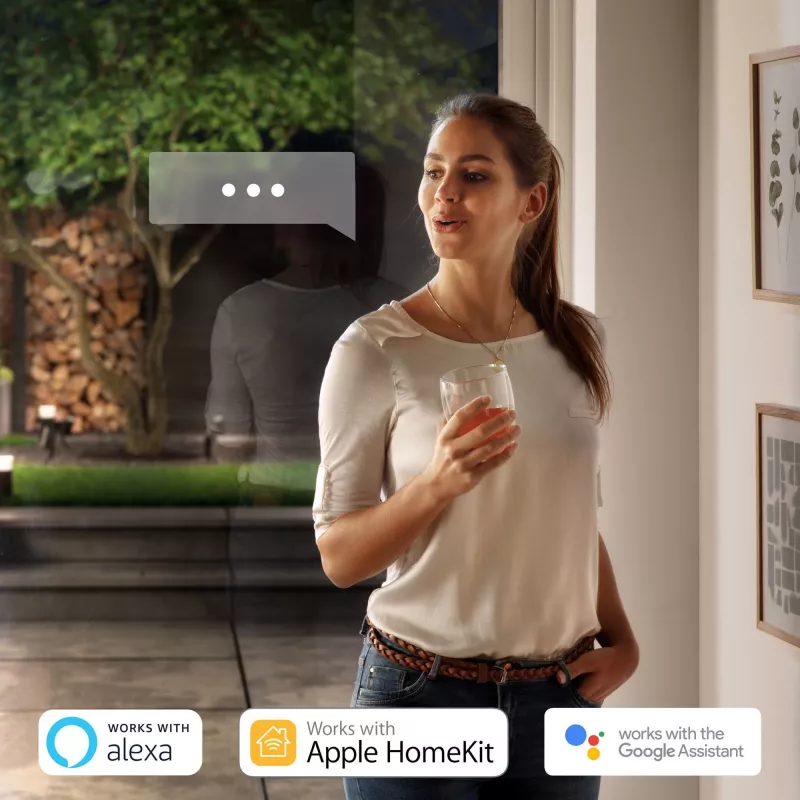 Philips Hue Nyro balta ir vėsi aplinkos sieninė lempa 1000 lm juoda