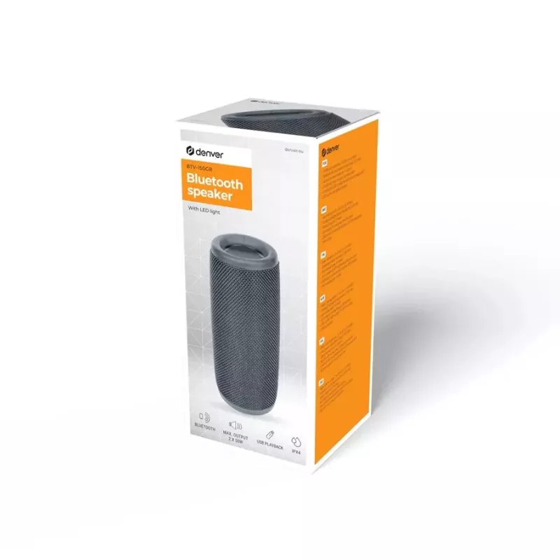 BT garsiakalbis Denver BTV-150GR 1200 mAh Pilka