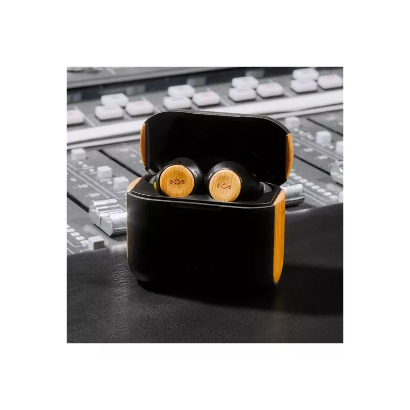 Marley Rebel True Earbuds įmontuotas mikrofonas, į ausis įdedamos, belaidės, Signature Juoda