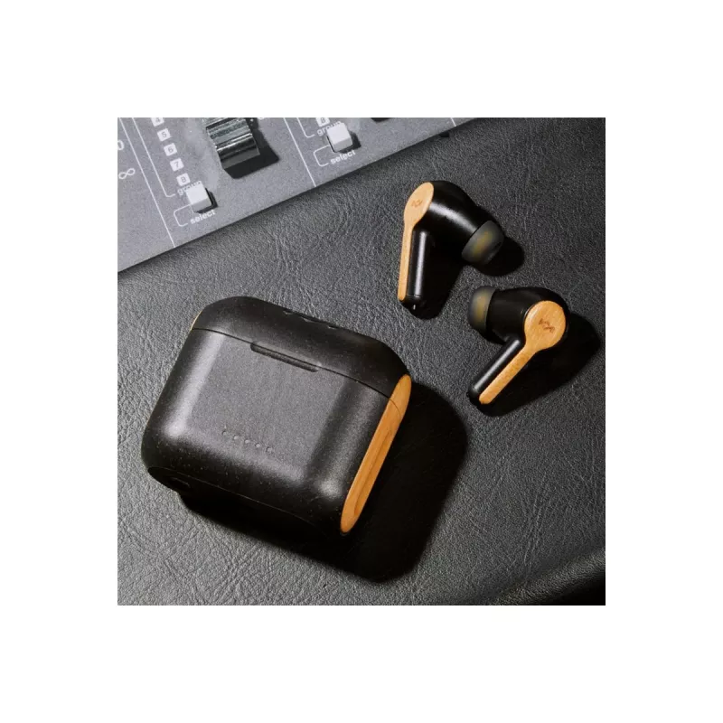 Marley Rebel True Earbuds įmontuotas mikrofonas, į ausis įdedamos, belaidės, Signature Juoda