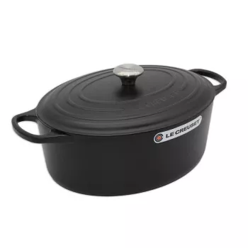 „Le Creuset Signature“ ovalus skrudintuvas 35 cm, juodas (21178350000430)