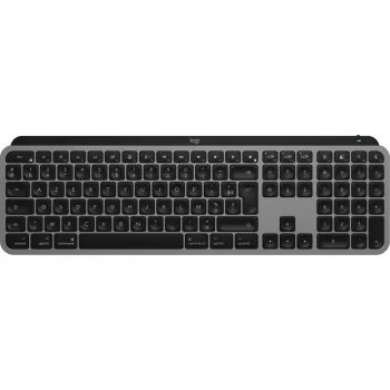Logitech Master Series MX Keys S, skirta Mac kompiuteriams - pilno dydžio klaviatūra su apšvietimu - belaidė - Bluetooth LE - AZERTY - prancūziška - Space-Pilka (920-011625)