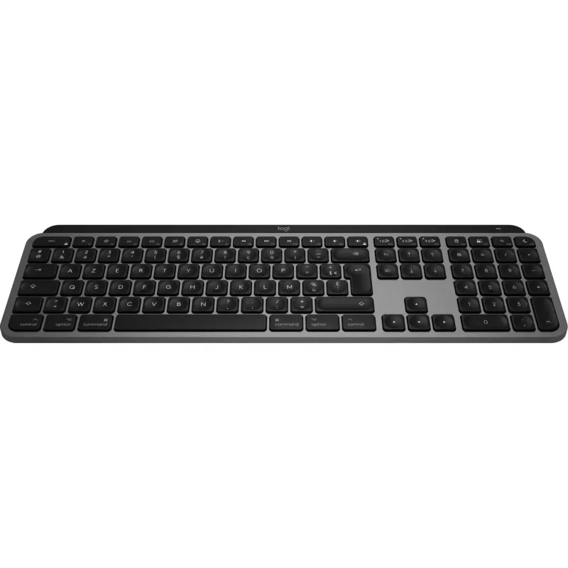 Logitech Master Series MX Keys S for Mac - klaviatūra - pilno dydžio - su foniniu apšvietimu - belaidė - Bluetooth LE - AZERTY - prancūziška - Space-Grey (920-011625)