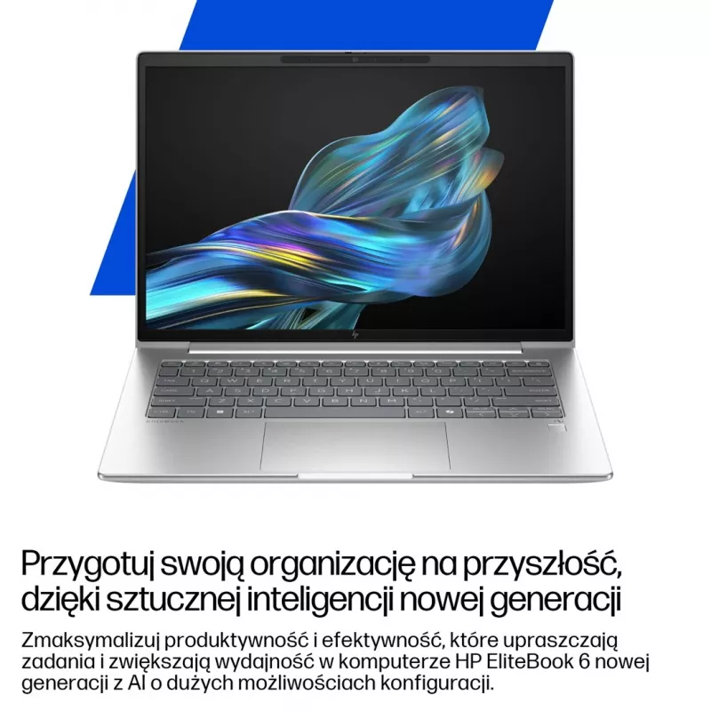 HP EliteBook 6 G1a Next Gen AI PC Copilot+ PC AMD Ryzen AI 5 340 Nešiojamasis kompiuteris 35,6 cm (14) WUXGA 16 GB DDR5-SDRAM 512 GB SSD Wi-Fi 6E (802.11ax) Windows 11 Pro Sidabrinis