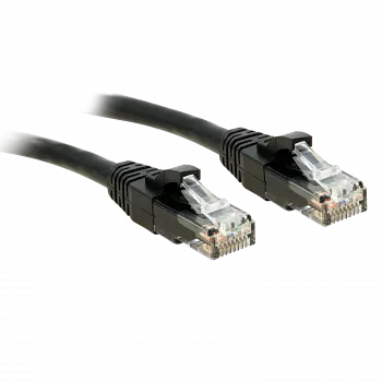 Lindy - tinklo kabelis - RJ-45 (V) į RJ-45 (V) - 30 cm - UTP - CAT 6 - lietas, neužkliūvantis, vytos gyslos - juodas (48075)
