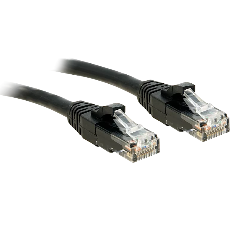 Lindy - tinklo kabelis - RJ-45 (V) į RJ-45 (V) - 30 cm - UTP - CAT 6 - lietas, neužkliūvantis, vytos gyslos - juodas (48075)