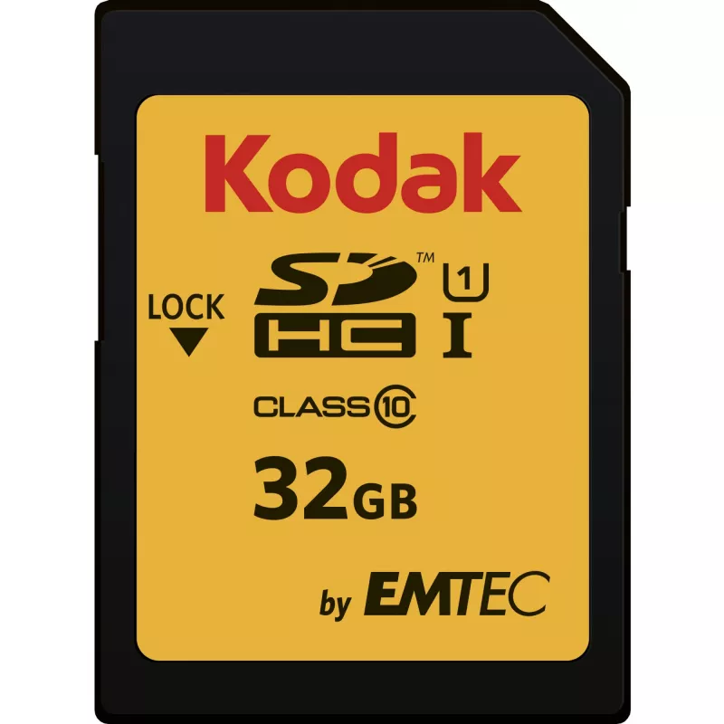 Kodak - Flash atminties kortelė - 32GB - UHS-I U1 / Class10 - 580x - SDHC UHS-I (EKMSD32GHC10K)