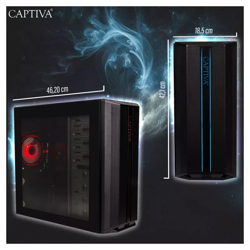 Captiva Advanced Gaming R98-206 Stacionarus kompiuteris AMD Ryzen 7 5700X, 32GB RAM, 1TB M.2 SSD, Nvidia GeForce RTX 5060, Wi-Fi 6, Windows 11 (98206)