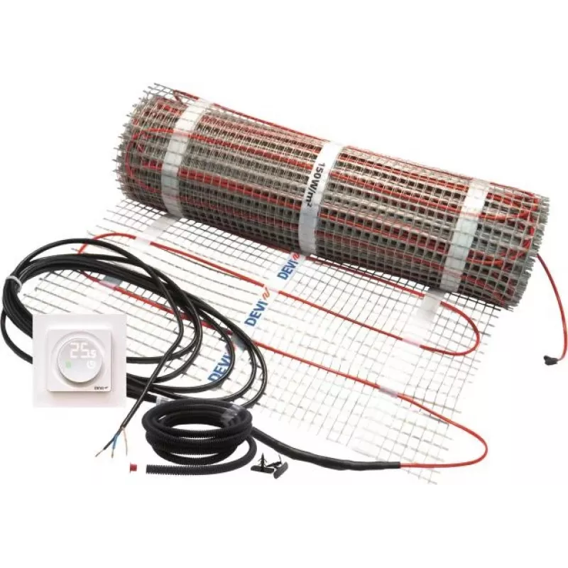 Devi Thin-Bed šildymo kilimėlių rinkinys 150W/kv.m 3,5kv.m 0,5x7 kilimėlis 150#140F0471 (140F0471)