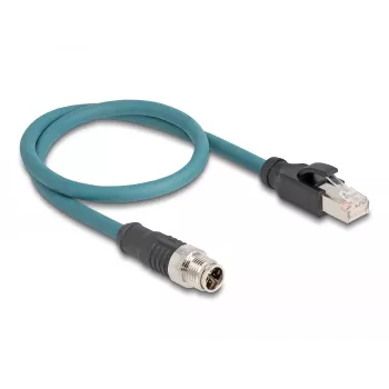 DeLOCK 60077 kabelio adapteris M12 RJ-45 juoda - turkio spalvos (60077)