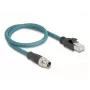 DeLOCK 60077 kabelio adapteris M12 RJ-45 juoda - turkio spalvos (60077)