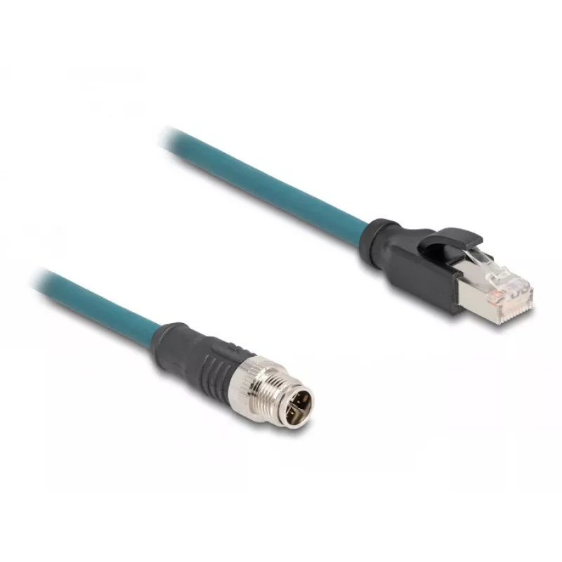 DeLOCK 60077 kabelio adapteris M12 RJ-45 juoda - turkio spalvos (60077)