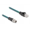 DeLOCK 60077 kabelio adapteris M12 RJ-45 juoda - turkio spalvos (60077)