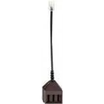 Rutenbeck UAE/TAE 3x6 - Telefonadapter - TAE-NFN (W) to RJ-45 (M) - 15 cm - Juoda, RAL 9005 (15400602)