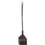 Rutenbeck UAE/TAE 3x6 - Telefonadapter - TAE-NFN (W) to RJ-45 (M) - 15 cm - Juoda, RAL 9005 (15400602)