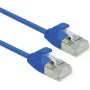 ROLINE Green - komutacinis kabelis - RJ-45 (V) į RJ-45 (V) - 15 cm - 3.6 mm - U/FTP - CAT 6a - be halogenų, lietas, užkabinimui atsparus, vytos gijos - mėlyna, Pantone 647C (21.44.3340)