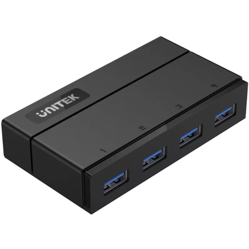 UNITEK Y-HB03001 sąsajos šakotuvas USB 3.2 Gen 1 (3.1 Gen 1) Type-B 5000 Mbit/s Juoda
