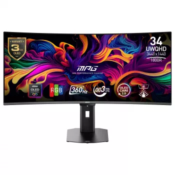 MSI MPG 341CQRDE QD-OLED X36 žaidimų monitorius - 360 Hz, 0,03 ms GtG