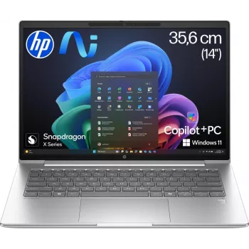 HP ProBook 4 G1q Snapdragon® X X1-26-100 nešiojamasis kompiuteris Next Gen AI 35,6 cm (14 inch) (D6JU7ES#ABD)