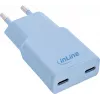 InLine® USB-C įkroviklis, 30W, GaN, dvigubas USB-C, PD/PPS, Eisbonbon/Mėlynas (31590B)
