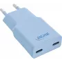InLine® USB-C įkroviklis, 30W, GaN, dvigubas USB-C, PD/PPS, Eisbonbon/Mėlynas (31590B)