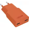 InLine® USB-C įkroviklis, 30 W, GaN, du USB-C, PD/PPS, papaja/oranžinė (31590O)