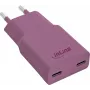 InLine® USB-C įkroviklis, 30 W, GaN, dvigubas USB-C, PD/PPS, laukinė uoga / violetinė (31590P)