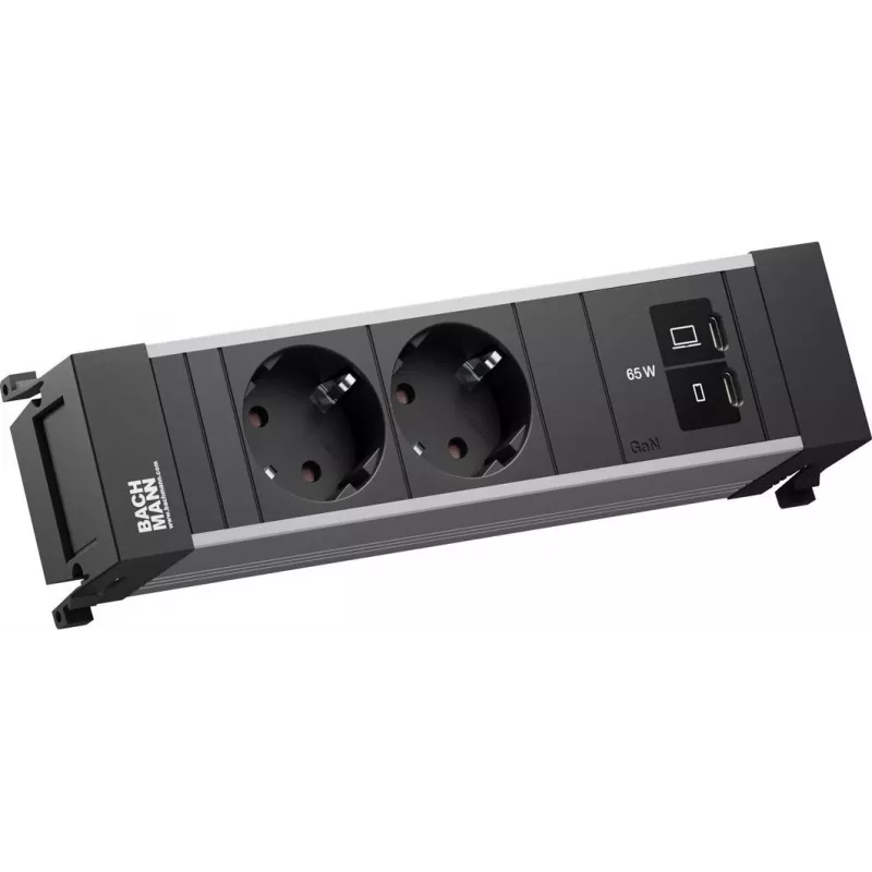 BACHMANN POWER FRAME 2xCEE7/3, 1xUSB C/C 65W L=0,2m (BM0022846)