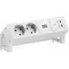 BACHMANN DESK2 PURE WHITE 2xCEE7/3, 1xUSB C/C 45W L=0,2m RAL9010 (BM0022039)