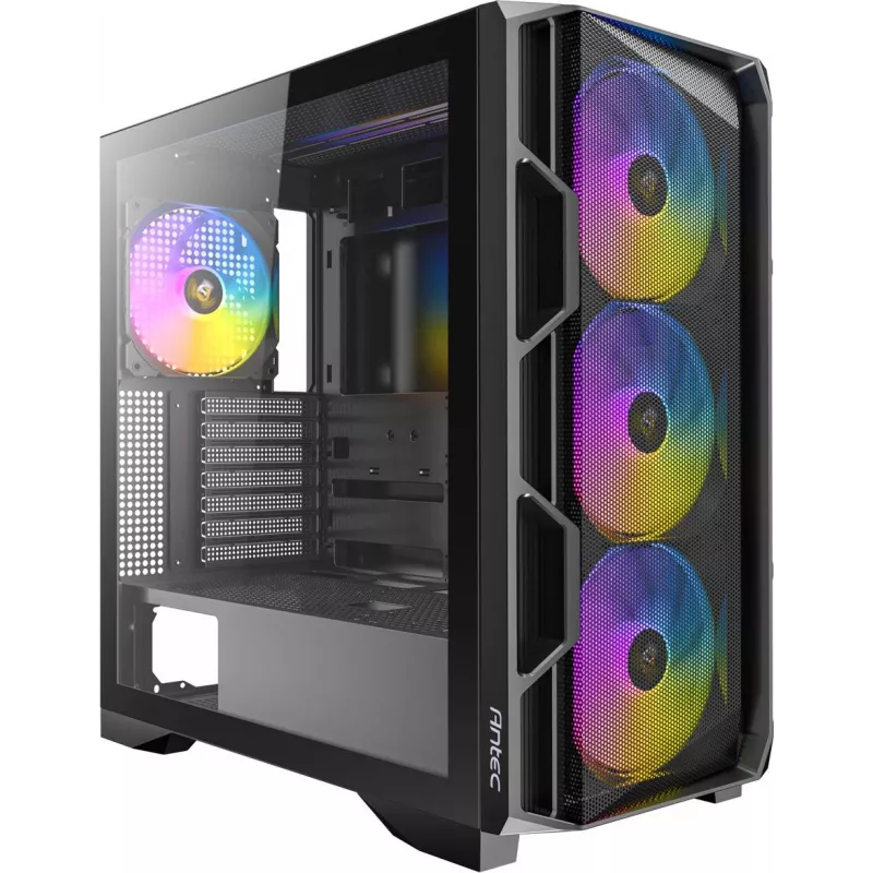ANTEC AX-1000 ARGB Gaming E-ATX, ATX, Micro-ATX, ITX Mid Tower PC korpusas, juodas (0-761345-10240-7)