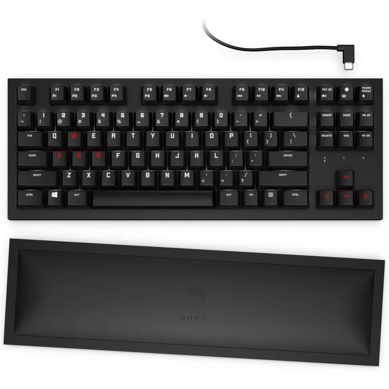 HP OMEN Spacer Wireless TKL klaviatūra, pilno dydžio (100%), belaidė, RF belaidė, mechaninė, juoda