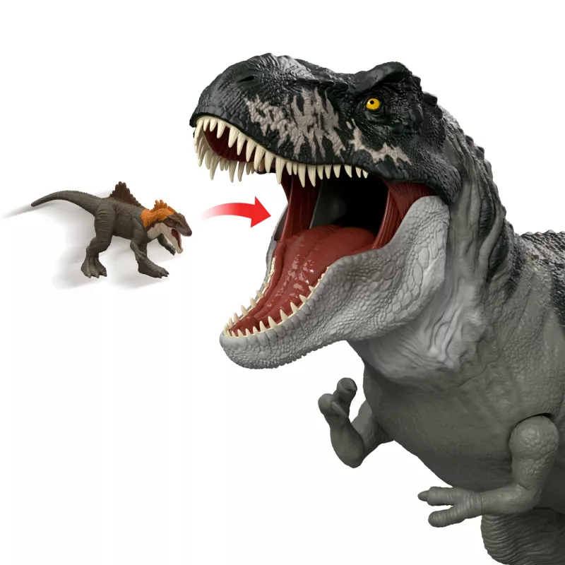Jurassic World Rebirth Super Colossal Tyrannosaurus Rex veiksmo figūrėlė, T-Rex dinozaurų filmo žaislas