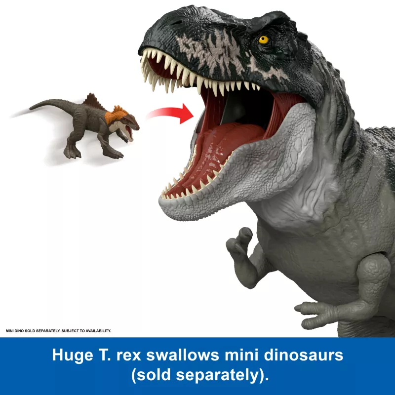Jurassic World Rebirth Super Colossal Tyrannosaurus Rex veiksmo figūrėlė, T-Rex dinozaurų filmo žaislas