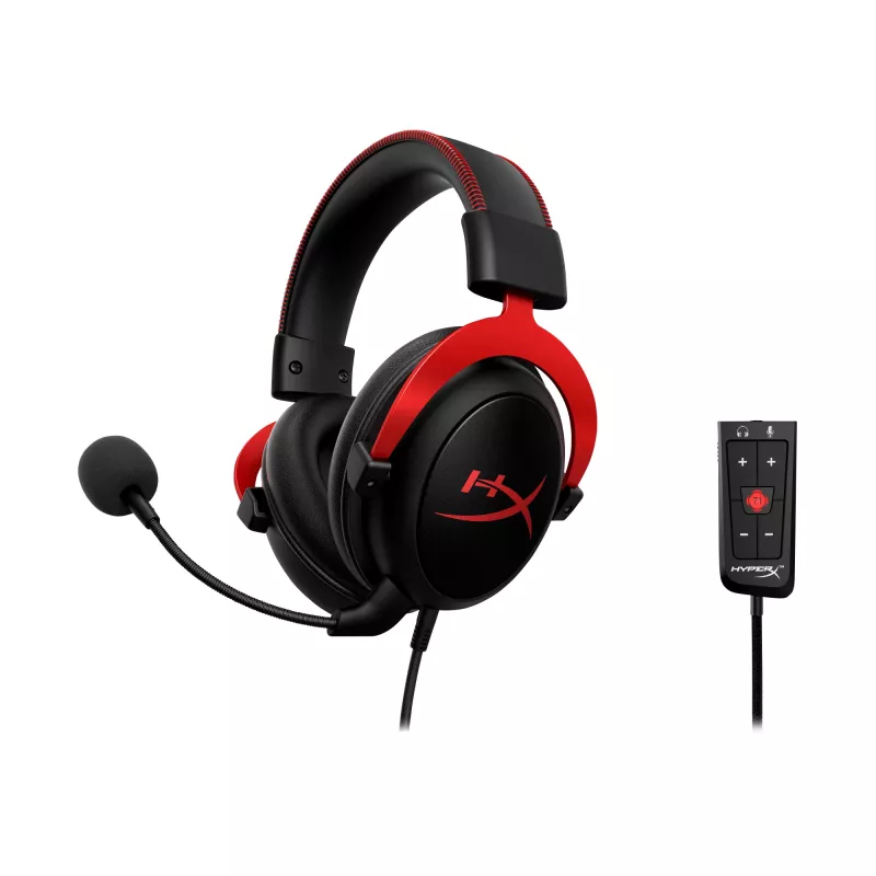 HyperX Cloud II - žaidimų ausinės (juodos-raudonos)