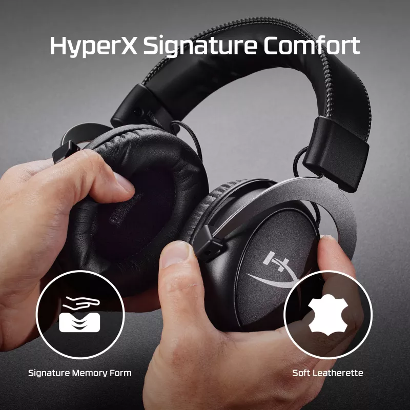 HyperX Cloud II - žaidimų ausinės (juodos-raudonos)