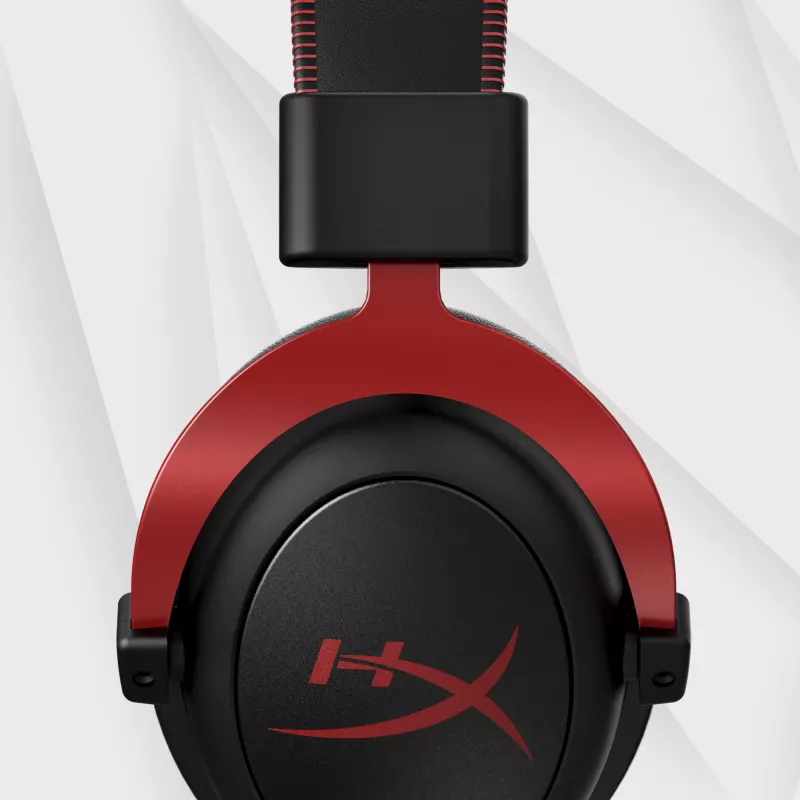 HyperX Cloud II - žaidimų ausinės (juodos-raudonos)