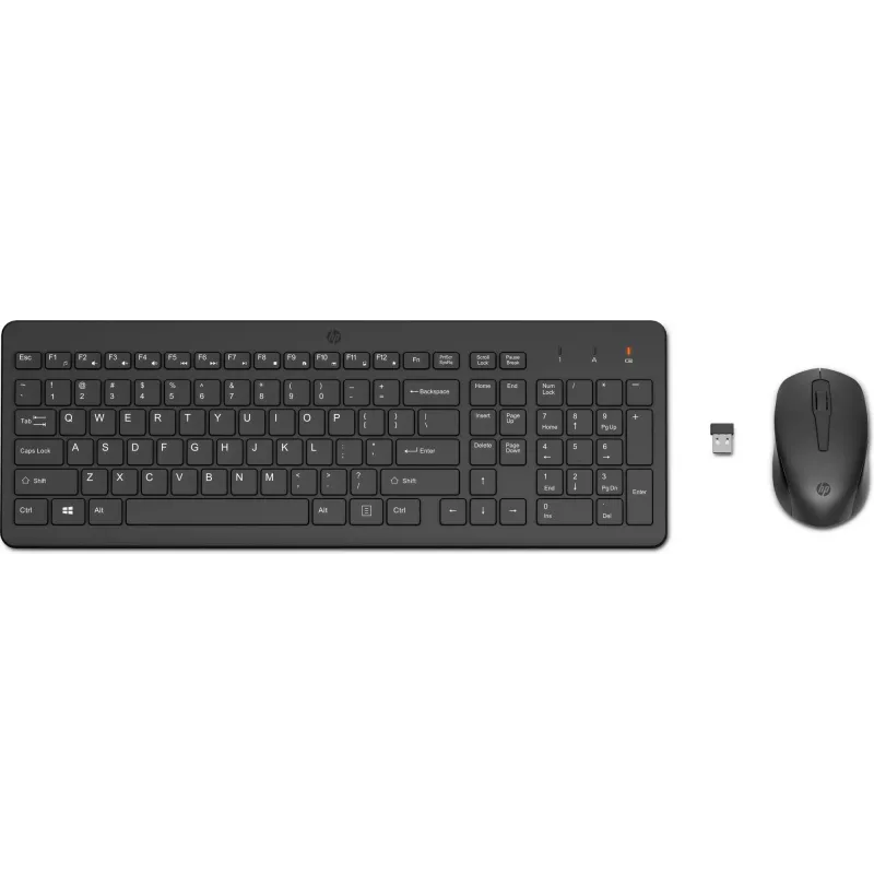 HP 330 belaidžių pelių ir klaviatūros rinkinys, pilno dydžio (100 %), belaidis, RF belaidis, juodas, pelė įtraukta