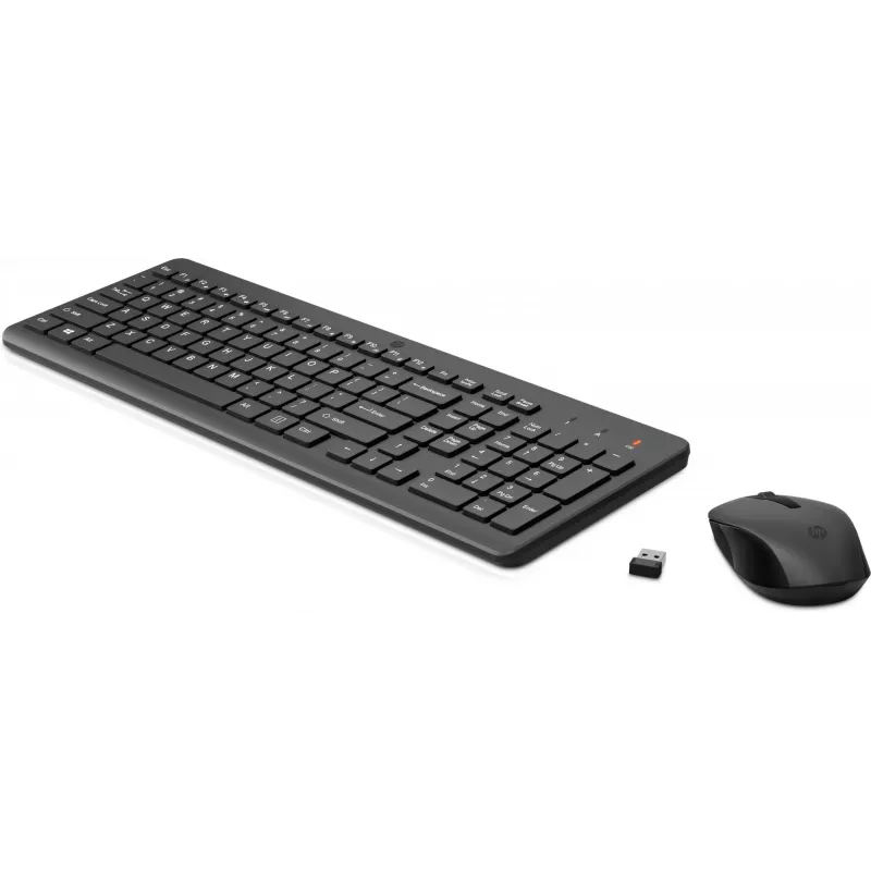 HP 330 belaidžių pelių ir klaviatūros rinkinys, pilno dydžio (100 %), belaidis, RF belaidis, juodas, pelė įtraukta
