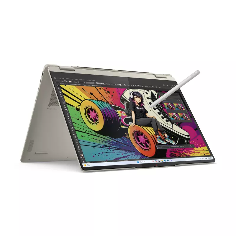 Lenovo Yoga 7 2-in-1 16AKP10 Copilot+ PC AMD Ryzen™ AI 7 350 Hybrid (2-in-1) 40.6 cm (16 inch) Touchscreen WUXGA 16 GB LPDDR5x-SDRAM 1 TB SSD Wi-Fi 7 (802.11be) Windows 11 Pro English Pilka
